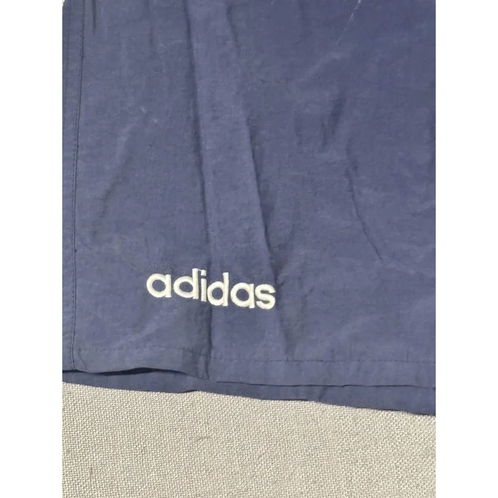 Adidas Mens L Athletic Shorts Navy Blue 100% Nylon